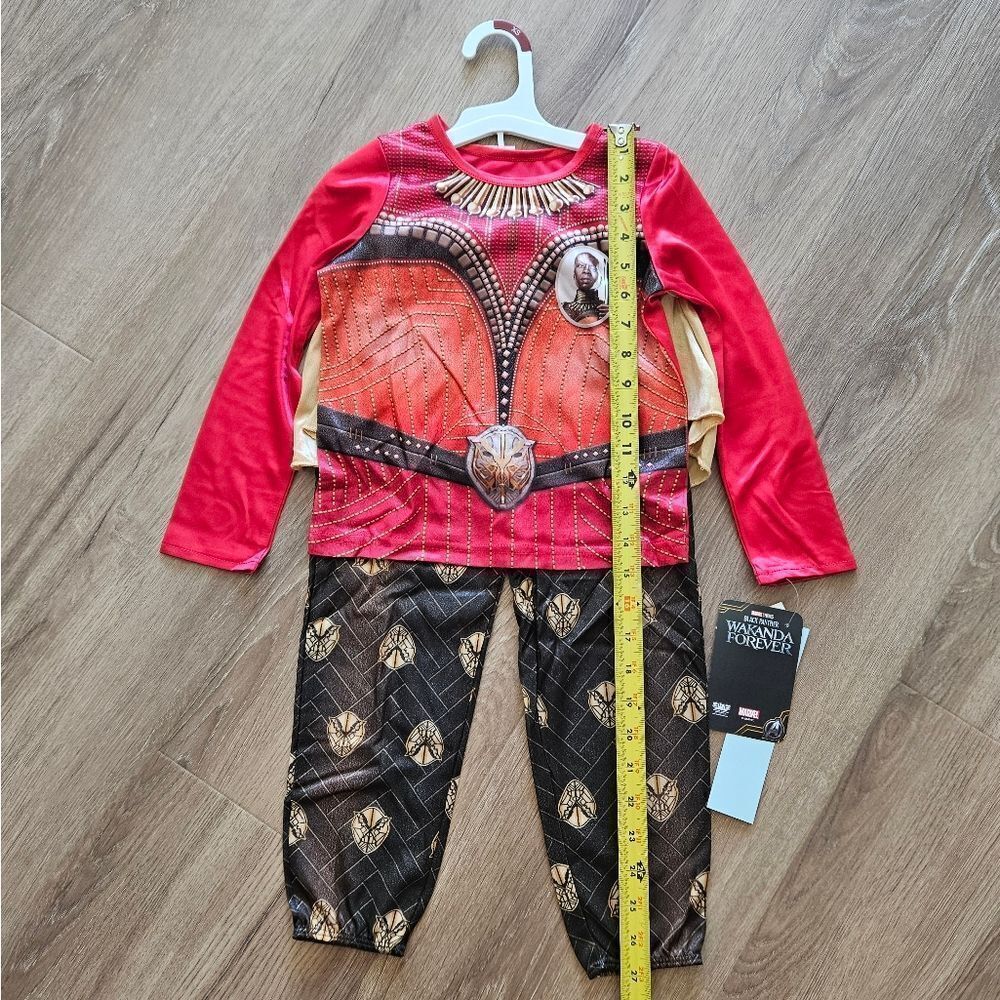 Marvel Black Panther Wakanda Forever Red Black and Gold Kids Superhero Set XS - Picture 5 of 14